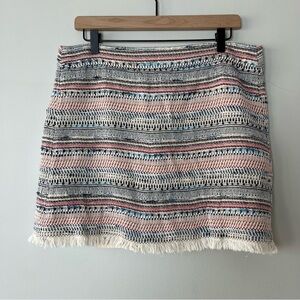 Loft Woven Multicolored Mini Skirt with Slip 14